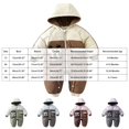 thumbnail image 5 of OJSFQUFP Baby Winter Snowsuit Hooded Padded Jumpsuit Color Block Cute Pocket Design Warm Cold Weather for Toddler Boys Girls, 5 of 8