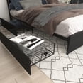 thumbnail image 5 of Miniyam King Size Bed with Storage Drawers, LED Lights, USB Charging Headboard for Teen, Black, 5 of 7
