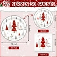 thumbnail image 4 of Waipfaru 200 PCS Christmas Paper Plates and Napkins Christmas Tree Party Supplies White Disposable Dinnerware Set for Xmas, 4 of 8