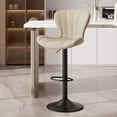 thumbnail image 6 of Hawsaiy Modern Swivel Bar Stools Set of 2, Faux Leather Upholstered Counter Height Bar Chairs, Waterproof Barstools for Kitchen Island & Home Bar,Maize Yellow, 6 of 10