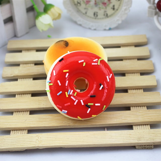 Squeeze Stress Reliever Soft Colourful Doughnut Scented Slow Rising Toys