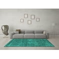 thumbnail image 3 of Ahgly Company Indoor Rectangle Oriental Turquoise Blue Industrial Area Rugs, 2' x 5', 3 of 4