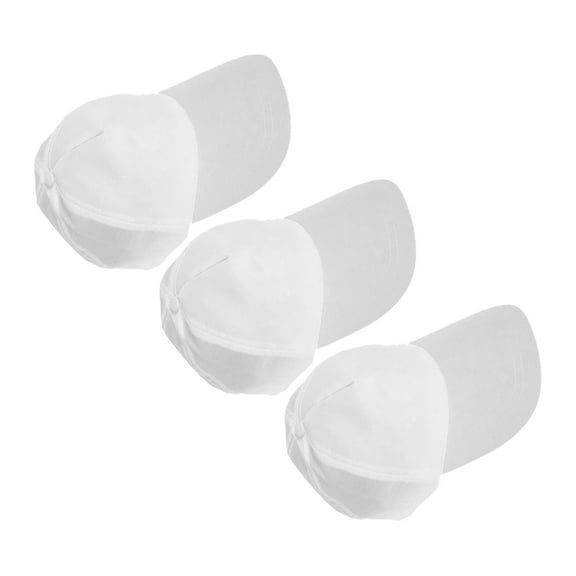 Toyvian 3Pcs Unisex White Cotton Baseball Caps for DIY Painting Adjustable Outdoor Hats