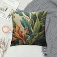 thumbnail image 2 of COMIO  Birds of Paradise and Leaves Pillow Covers Decorative Throw Pillow Covers Cushion Case for Home Sofa Couch Decoration, 2 of 5