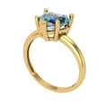 thumbnail image 2 of 2 tcw Blue Moissanite Cocktail Fashion Ring for Women, 14K Yellow Gold, 2 of 5