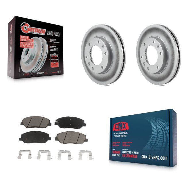 Transit Auto Front Coated Disc Brake Rotors and Ceramic Pads Kit for Car Kia Sedona Hyundai Entourage KGC-100245