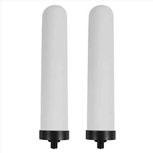 2X Elementos Purificadores de Jarra Multifuncional Herramienta de Vela Filtro Pur Elementos Filtrantes de CeráMica Resistentes Reemplazo de PláStico en Pulgadas