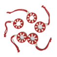 thumbnail image 2 of 6 uds. De adornos navideños rojos colgantes para árbol de Navidad tejido a mano, 2 of 4