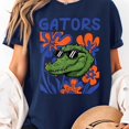 thumbnail image 2 of Gator Floral Aligator Men Women Kids Boys Girls Youth Teen Unisex T-Shirt, Sizes S-5XL - Gategoo, 2 of 5