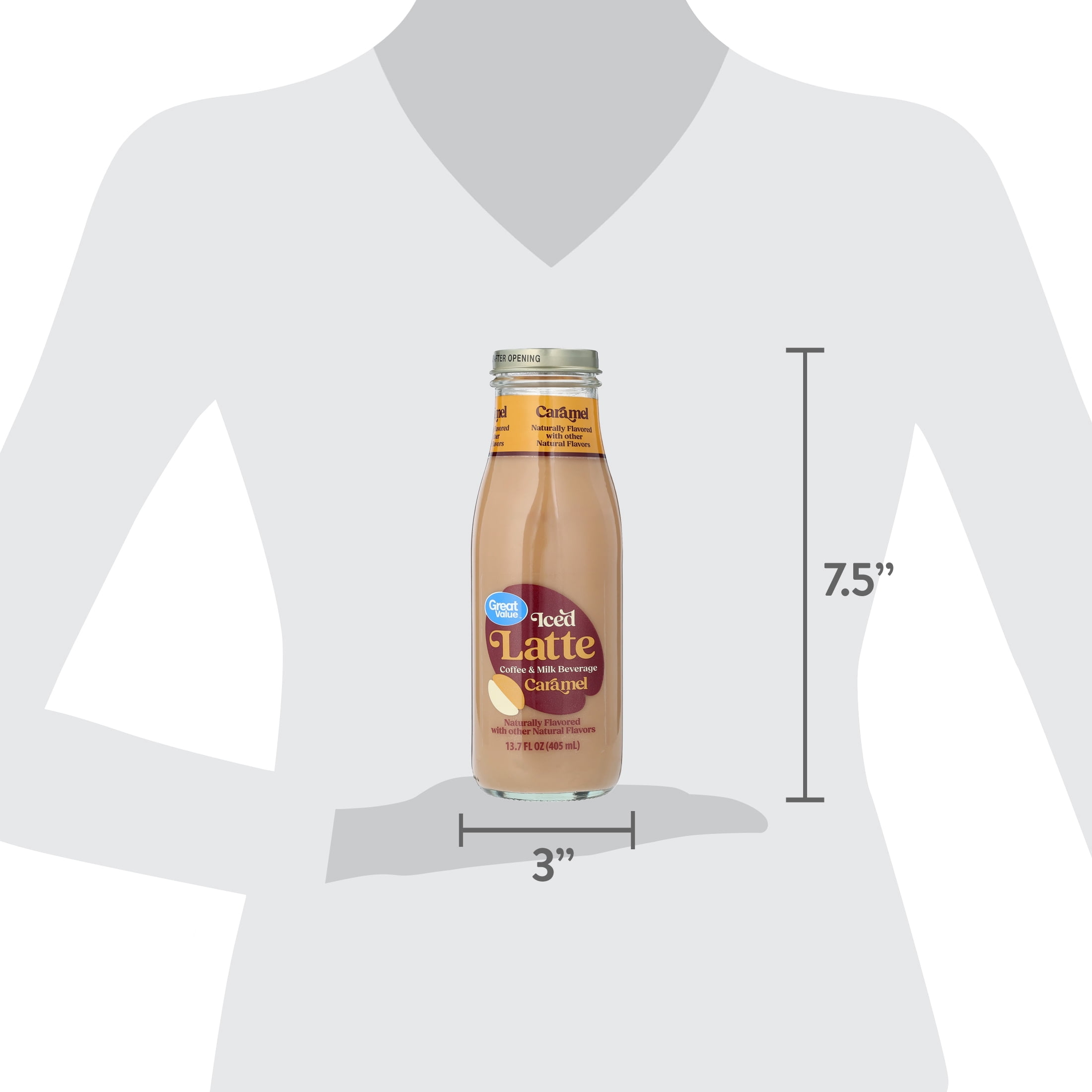 Great Value Iced Caramel Latte Coffee and Milk Beverage, 13.7 fl oz