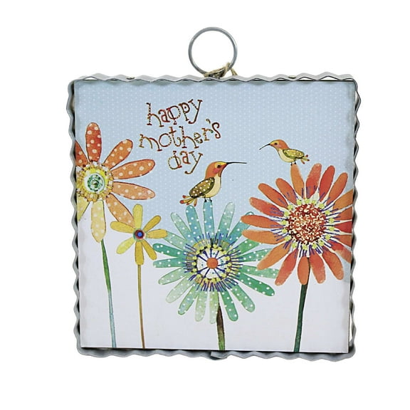 Round Top Collection Mothers Day Hummers Mini Print Flowers Hummingbirds S22109