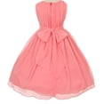 thumbnail image 3 of Little Girls Elegant Yoryu Wrinkled Chiffon Summer Flowers Girls Dresses Burgundy 6 G35G34, 3 of 3