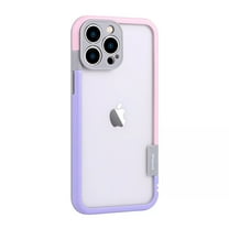 Allytechgroup for iPhone 11 Bumper Case No Back, Built-in Camera Cover Compatible with MagSafe Slim Lightweight TPU PC Bumper Frame Cover Backless Shockproof, Purplepink