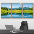 thumbnail image 2 of wall26 Framed Canvas Print Wall Art Set Springtime Green Mountain Range Field Nature Wilderness Photography Realism Decorative Landscape Colorful for Living Room, Bedroom, Office - 24"x36"x, 2 of 5