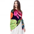thumbnail image 5 of Cactus Elegant Silk Scarf - Translucent Chiffon Yarn - Lightweight and Breathable - 180*73 inches - Stylish Accessory for Women, 5 of 6