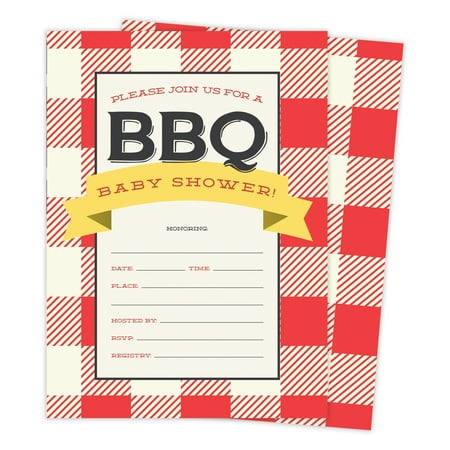 Bbq 2 Cookout Baby Shower Invitations Invite Cards 25 Count With Bbq 2 Cookout Baby Shower Invitations Invite Cards 25 Count With