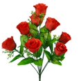 thumbnail image 1 of Simulación de pantalla de fotografía flor rosa artificial flor falsa simulación 10 flor de tela de seda rosa pavo real, 1 of 5