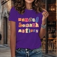 thumbnail image 6 of Ankishi Funny Tshirts for Women Mental Health Matters Loose Fit Casual T Shirts Summer Basic Tops Daily Wear, 6 of 8