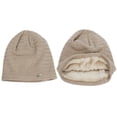 thumbnail image 4 of Tittly Winter Hats Beanie Womens And Mens Pullover Caps Ladies Knitted Hats Open Cotton Pile Caps Ear Guards Warm Caps Mens Skull Caps Hats for Women Beige One Size, 4 of 4