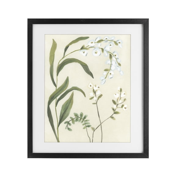 Stupell Industries Soft Snowdrop Stems Black Framed Print Under Glass, design by June Erica Vess
