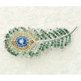 thumbnail image 3 of Gorgeous Rhinestone Crystal Peacock Feather Pin Brooch, 3 of 3