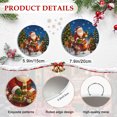 thumbnail image 6 of Welcome Sign for Front Door, Blue Christmas Round Metal Wall Art Wreaths, Winter Santa Claus Gifts Forest Pine Trees Outdoor Indoor Wall Hanging Sign for Porch Decor Housewarming Gifts 7.9 Inch, 6 of 8