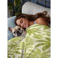 thumbnail image 4 of King Flat Sheet Only Summer Tropical Palm Tree Soft Microfiber Cooling Bedding Sheets Boho Sage Green Leaves Flat Bed Sheet for Hotel,Home Decor, 4 of 9