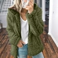 thumbnail image 2 of Lixiuxyad Fuzzy Jacket Womens Trendy Warm Zipper Jackets with Pockets Casual Soft Winter Coats Green, 2 of 6
