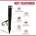 thumbnail image 5 of Lites-Up Brand 8 in. Ground Stakes with 8 ft Rope for Inflatable Outdoor Decorations - Black - Set of 25, 5 of 11