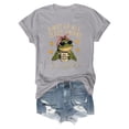 thumbnail image 3 of HOWPAY Funny Graphic Tees for Women First of All Jesus Thinks I'm A Delight T-Shirts Funny Christian Shirts Frog Graphic Tees Summer Tops Grey S, 3 of 3