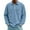 Sky Blue, variant on Yiaimeir Men's Long Sleeve Ribbed Polo Shirt Casual Lightweight Pullover with Chest Pocket Classic Collar Design Top