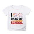 thumbnail image 4 of Gunia Toddler Boys Girls T-Shirts 100 Days Of School Boy And Girl Fashion Casual Print Crewneck Loose Short Sleeve Cosy Tee Shirts Tops 10-11 Years, 4 of 4