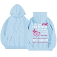 thumbnail image 1 of Cancer Awareness Ladies Long Sleeve Letter Print Hooded Pullover Sweatshirt for Everyday Comfort Support, 1 of 8