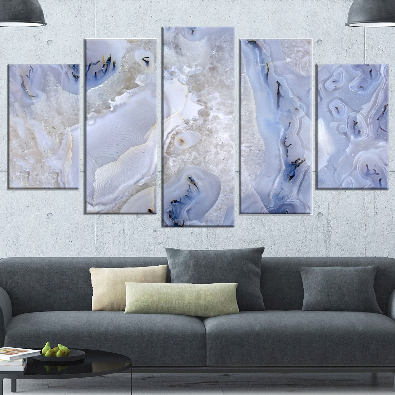 Design Art Agate Stone Background Abstract Canvas Wall Art Print ...