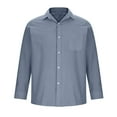 thumbnail image 4 of Htigea Clearance Men's Shirt Long Sleeve Casual Button Down Shirts Casual Outdoor Shirts Today Sales Gray,XXL, 4 of 6