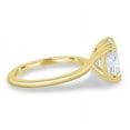 thumbnail image 6 of SOLITAIRE JEWELS 2Ct Elongated Cushion Solitaire Ring With Triple-Split Claws 18K Yellow Gold, 6 of 8