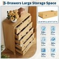 thumbnail image 3 of Huloretions Dresser for Bedroom,3 Drawer Dressers,Storage Chest of Drawers for Hallway,Living Room,Entryway, 3 of 10