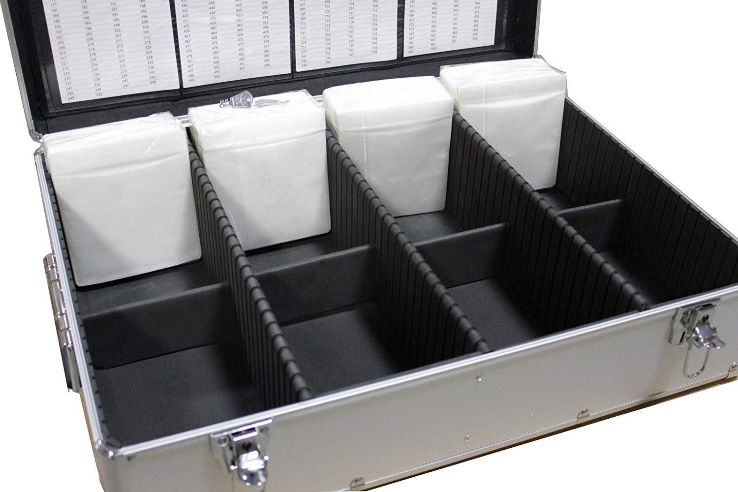 New Aluminum Like CD DVD Storage Case MessFree Holds 1000 Discs Silver