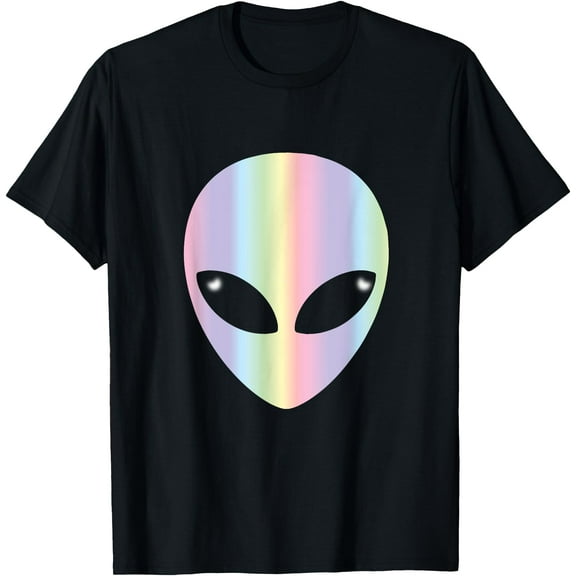 Alien Head Colorful Pastel Unisex T-Shirt for Men Women Kids
