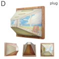 thumbnail image 4 of Luz nocturna visual 3D, lámpara de pared para sala de estar, iluminación ambiental creativa, diseño de madera premium, LED, tricolor ajustable, batería recargable incluida., 4 of 5