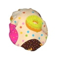 thumbnail image 2 of Kdxio Donuts Print Shower Cap for Women,Elastic and Reusable,Double Waterproof Layers Bathing Hat, 2 of 9