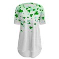 thumbnail image 3 of Pxiakgy Vente Chaude! T-Shirt Trèfle de la Saint-Patrick pour Femmes Chanceux Irlandais Manches Courtes T-Shirt Graphique Trèfle Mode Décontractée Col Rond Manches Courtes Imprimé Blanc TTG, 3 of 6