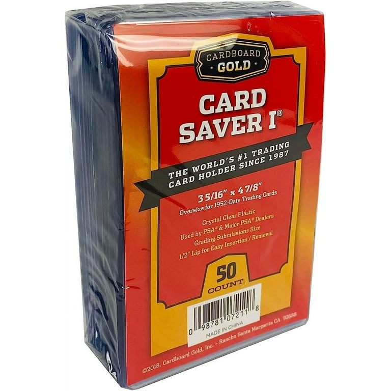 5 Cardboard Gold Card Saver 1 Semi-Rigid (For PSA BGS SGC Grading)