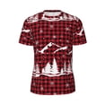 thumbnail image 5 of Wukai Christmas Tree Buffalo Plaid Print Men's Short-Sleeved Mesh T-Shirt,Quick-Dry Short Sleeve Workout T-Shirt-5X-Large, 5 of 8