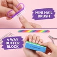 thumbnail image 2 of Nail file, ODDPC Cuticle Pusher,Nail Brush for cleaning fingernails-Purple, 2 of 7