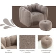 thumbnail image 4 of Tabaray Bean Bag Chairs with Ottoman, Bean Bag Couch for Adults, Bean Bag Sofa with High Resilient Foam, Modern Lazy Sofa Chair with Armrests for Living Room, Bedroom, Gaming Room, Apartment Coffee, 4 of 7