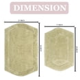 thumbnail image 2 of Home Weavers Waterford Collection 100% Cotton Non-Slip Bathroom Rug Set Machine Washable Bathroom Rug-17"x24", Bath Rug- 21"x34", Green Color 2 Piece Bath rug set, 2 of 8