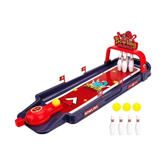 MERIGLARE Mini Bowling Toy Kit Intelligent Game Bowling Set for Office School