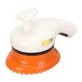 thumbnail image 3 of Cepillo de cabezal de ducha para mascotas con interruptor, masaje de dientes suaves universal, cabezal de ducha para perros, cepillo de baño con mango ergonómico, color naranja, 3 of 5
