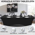 thumbnail image 4 of Spandex Table Cover Fitted Rectangular Tablecloth Stretchable Fabric Lycra Tablecloth Wrinkle-Free for Party Dj Tradeshows Banquet Weddings Cocktail, 4 of 6